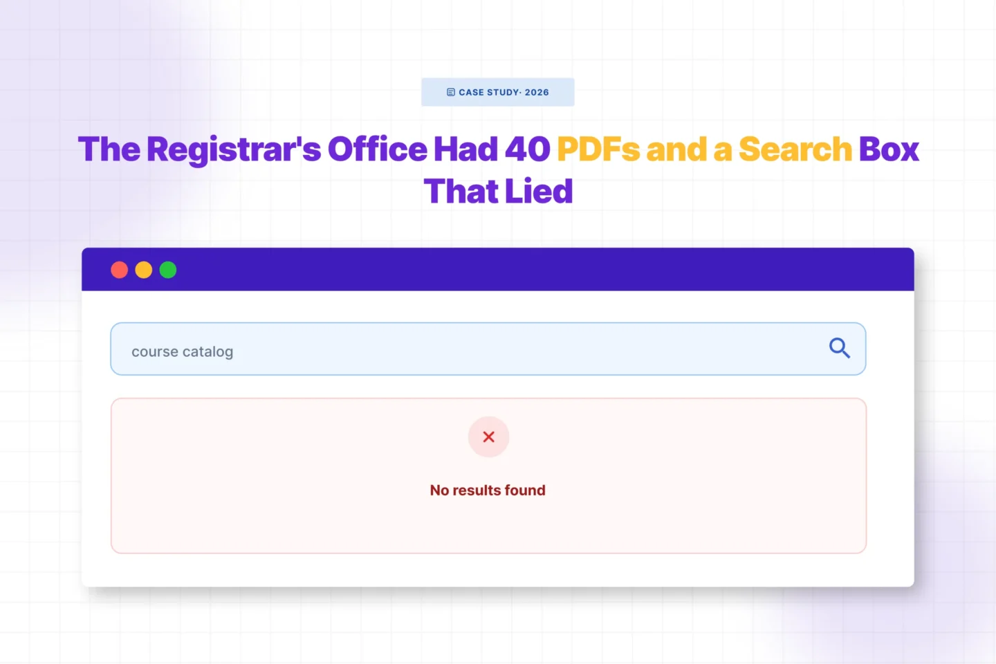 The Registrar’s Office Had 40 PDFs and a Search Box That Lied